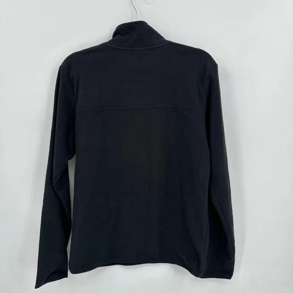 Men's The North Face Black Quarter Zip Fleece Pullover Size Small EUC